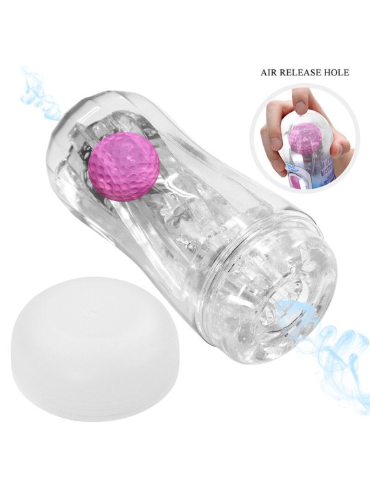 PRETTY LOVE MASTURBADOR CUP 360º TEXTURIZADO TRANSPARENTE